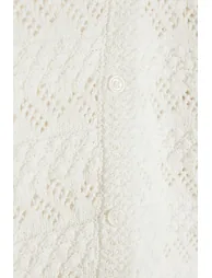Girls Cream Asymmetric Textured Jumper - 2