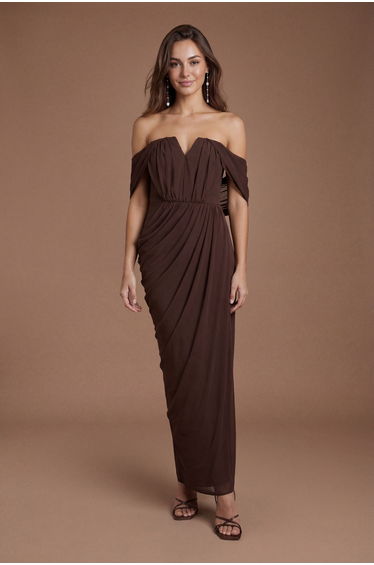 Shawl Back Two In One Contour Collective Bridesmaid Dress