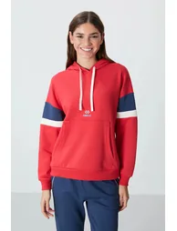 TOMMY Oversized Color-block Hooded Sweatshirt With Pocket - 1