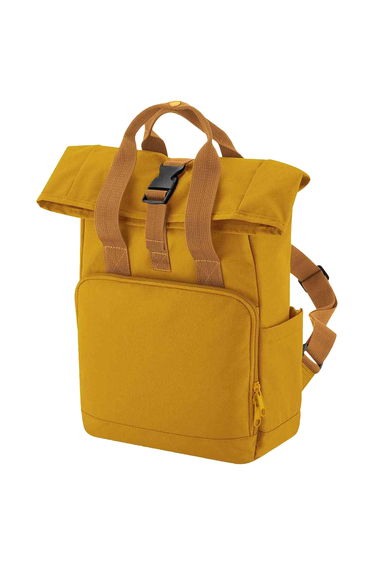 Bagbase Unisex Adult Mini Recycled Twin Handle Backpack - Mustard Yellow
