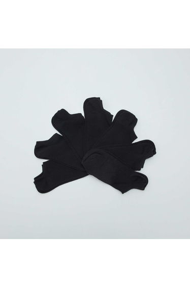 Pack of 4 pairs of invisible socks BLACK