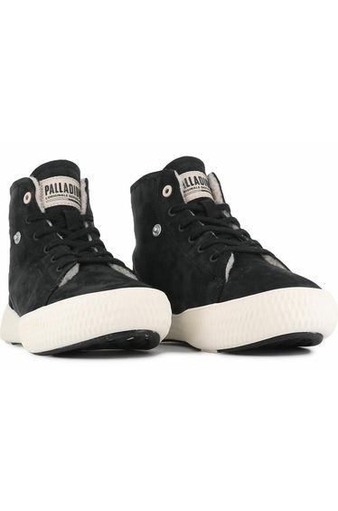 Pallanova Chukka High Top Trainers in Leather with Faux Fur Lining