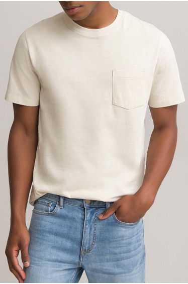 Organic Cotton T-Shirt with Crew Neck and Short Sleeves
