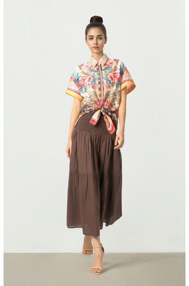 Smocked Waist Skirt