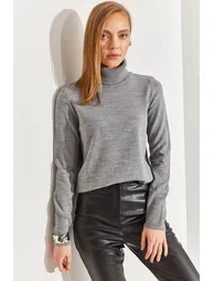 Women's Turtleneck Knitwear Sweater - 4