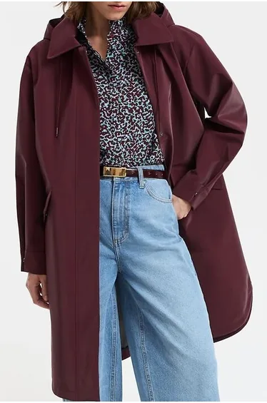 Signatures Prisca Oversized Waxed Jacket with Hood