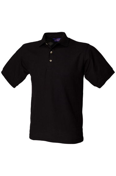 Henbury Mens Ultimate 65/35 Polo Shirt - Black
