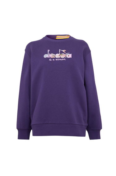 Diadora Womens/Ladies Ribbed Regular Long-Sleeved Sweatshirt - Purple