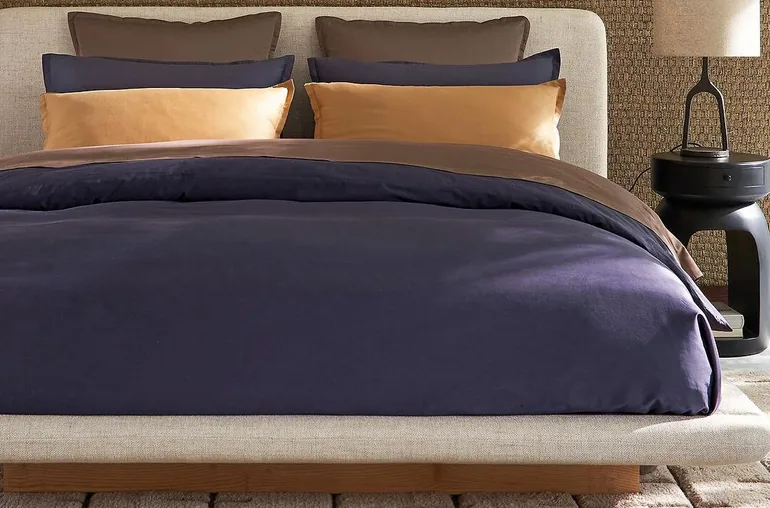 شرشف سرير قطن ساتين بحواف مطاطية 30سم