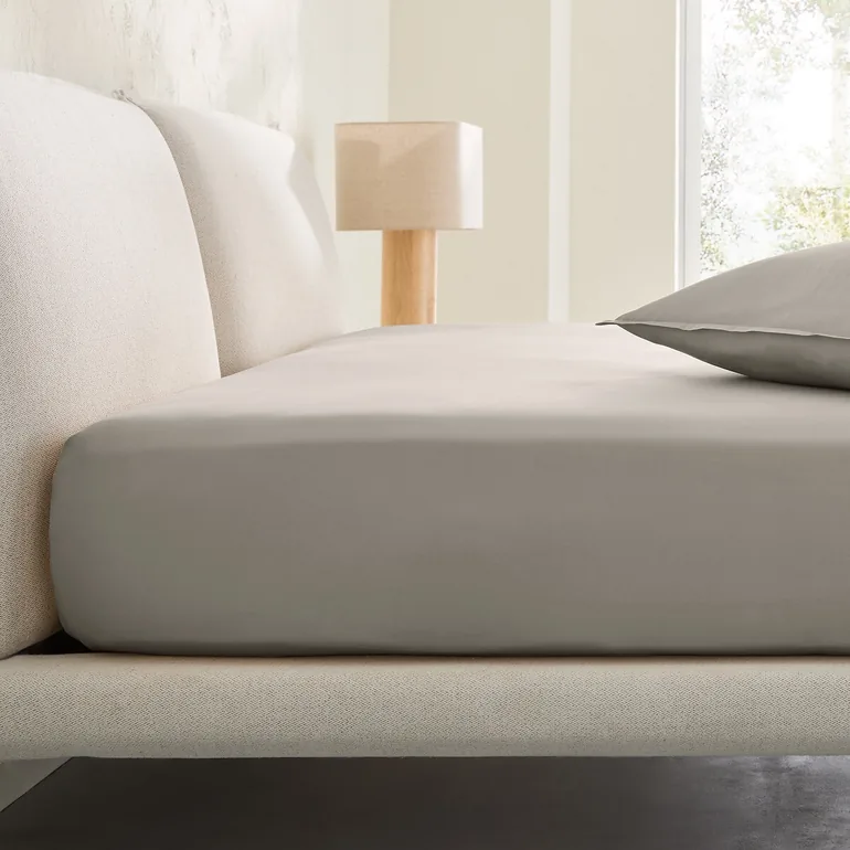 شرشف سرير قطن ساتين بحواف مطاطية 30سم - 4