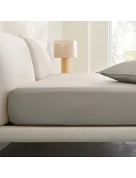 شرشف سرير قطن ساتين بحواف مطاطية 30سم - 4