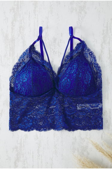 Saks Piping Thin Sponge Pad Flexible Lace Plus Size Bustier