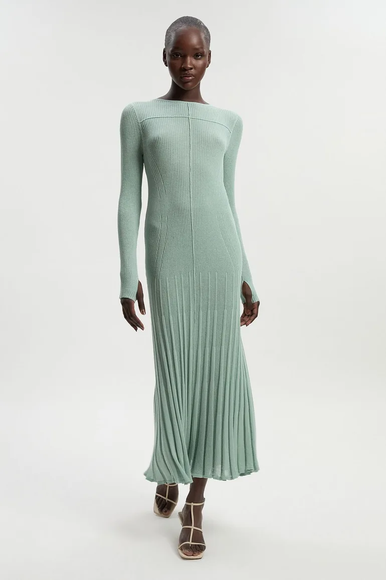karen millen sheer dress Karen Millen Ooto Sheer Panelled Long Sleeve Woven Maxi Dress in Black