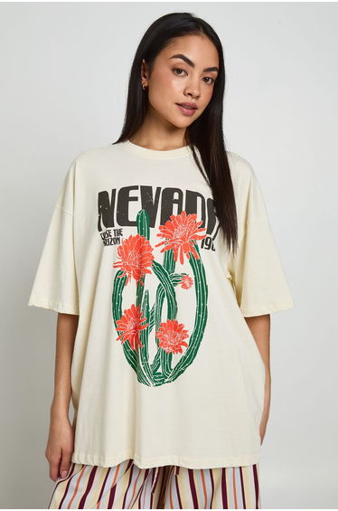 Nevada Printed T-Shirt - ecru