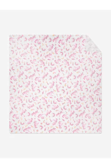 Baby Girls Believe In Magic Swaddle Blanket in White