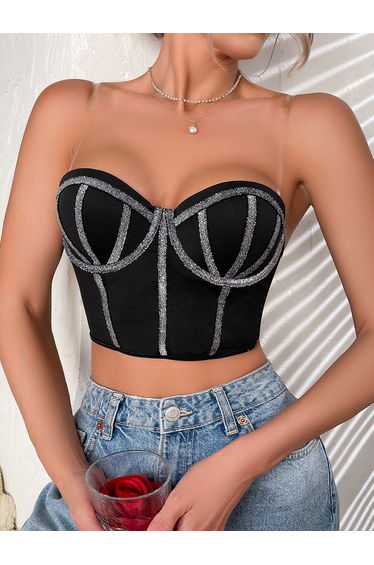 Embellished Black Body Corset