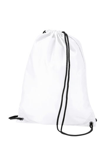 BagBase Budget Water Resistant Sports Gymsac Drawstring Bag (11L) - White