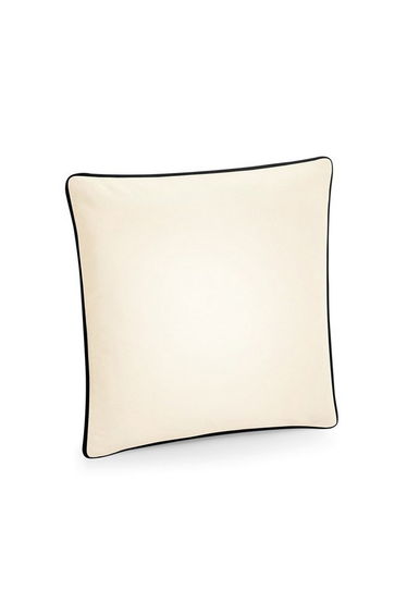 Westford Mill Cotton Piped Cushion Cover - Natural/Black