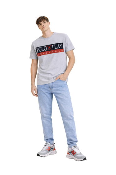 Men Graphic Logo Crew Neck T-Shirt