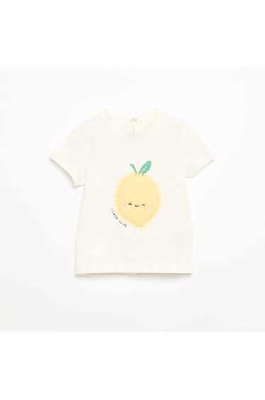 Printed Short-Sleeved T-shirt WHITE