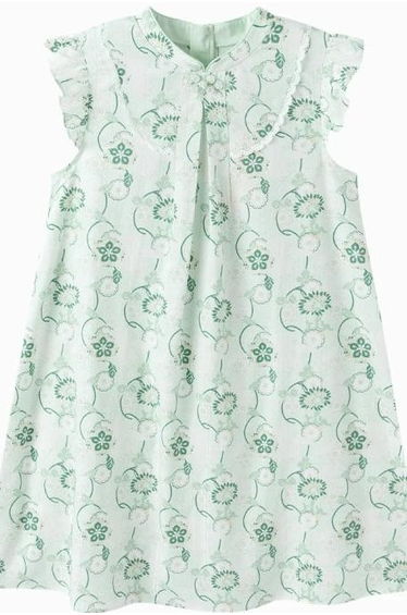 Girls' Dress with Allover Print