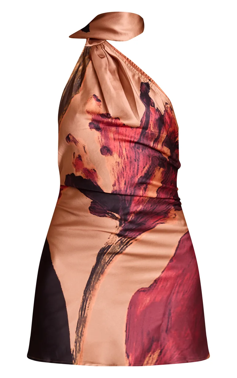 burnt orange flower dress Joyous Orange Flower Dress