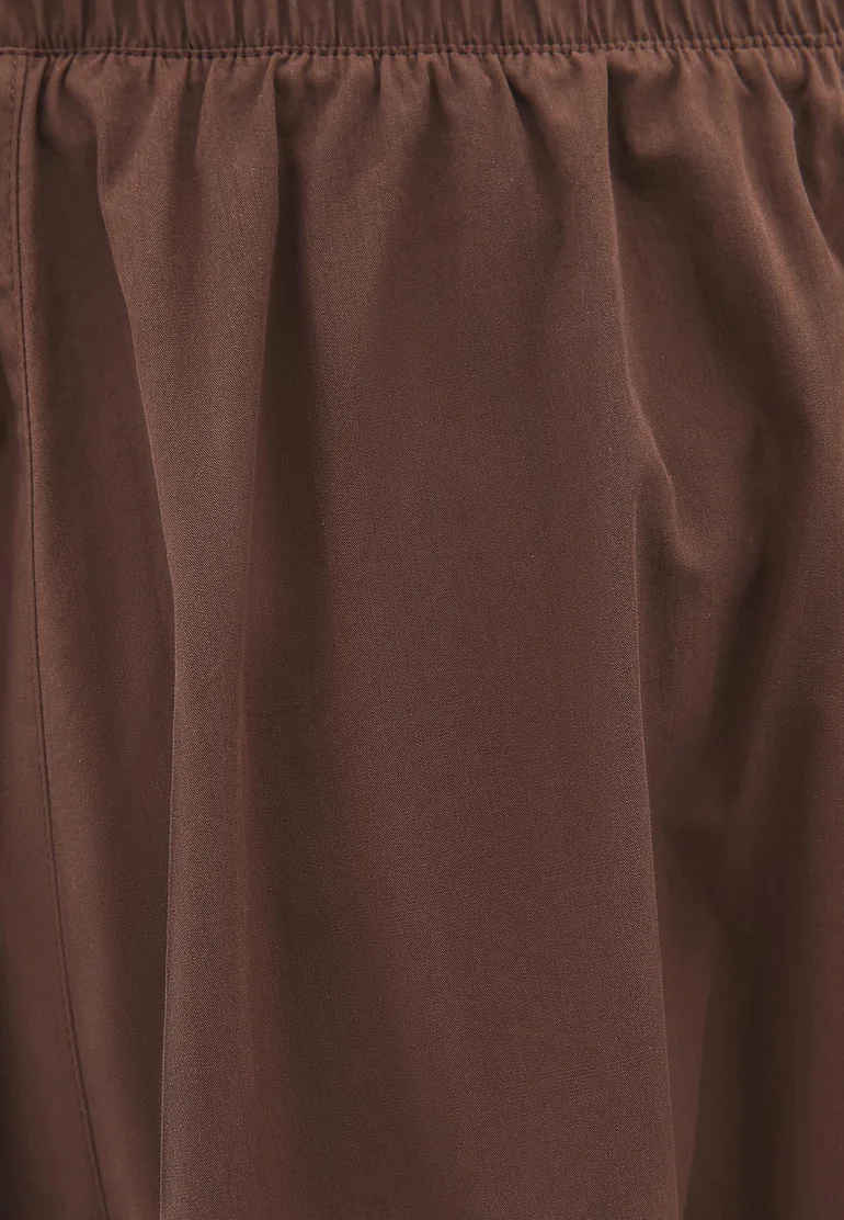 High Waist Flared Skirt - FONDUE FUDGE - 4