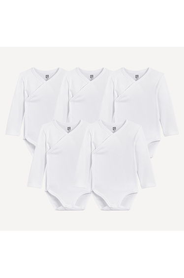 Pack of 5 Newborn Long Sleeve Bodysuits