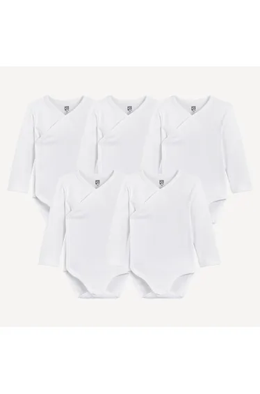 Pack of 5 Newborn Long Sleeve Bodysuits