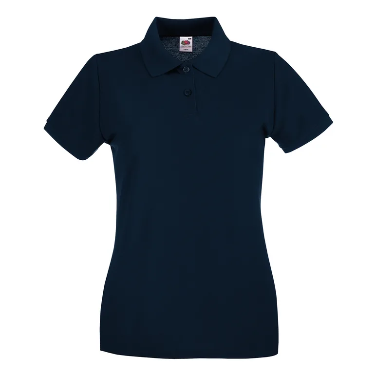 Fruit of the Loom Womens/Ladies Premium Cotton Pique Lady Fit Polo Shirt - Deep Navy