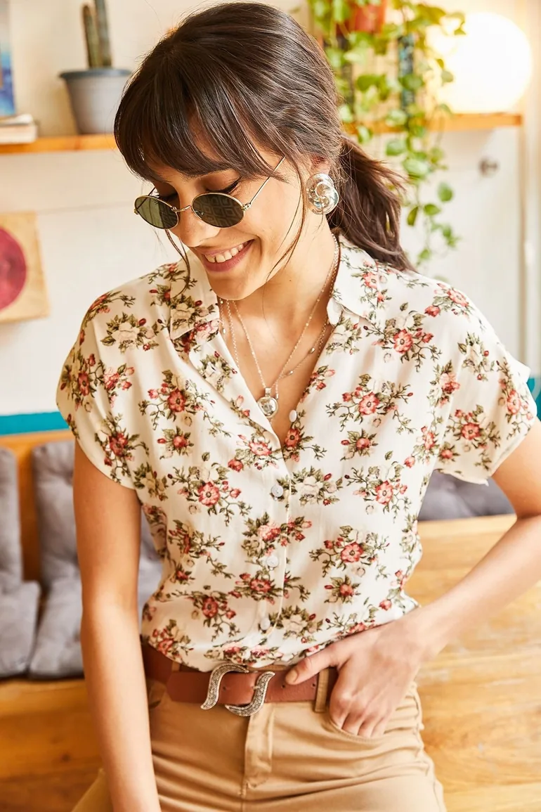 Shirt - Ecru - Regular fit