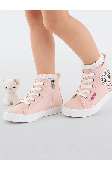 Kitten Pink Girls Sneakers Sports Shoes