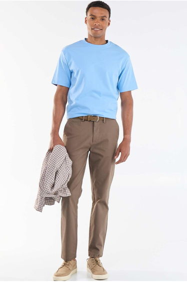 Twill Chino Trousers BROWN