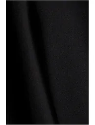 Bardot Plunge Neck Bow Sleeve A Line Midi Dress - Black by Goddiva - 5