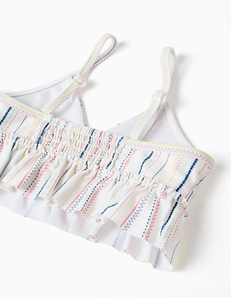 Bikini Aop Stripes, White - 2