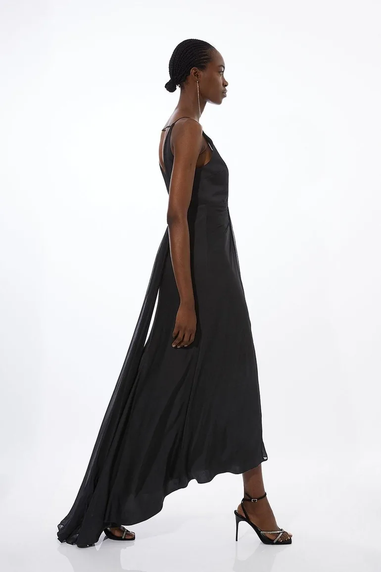 Viscose Georgette Woven Maxi Dress - 2