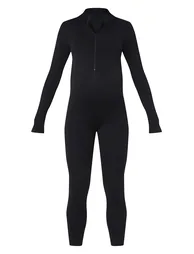 Maternity Black Contour Ribbed Jumpsuit - 4