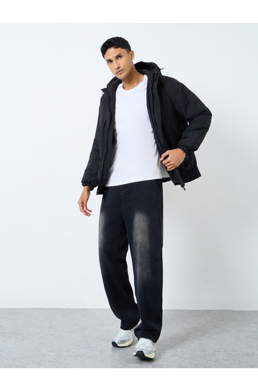 Men Oversized Hooded Windbreaker Jacket
