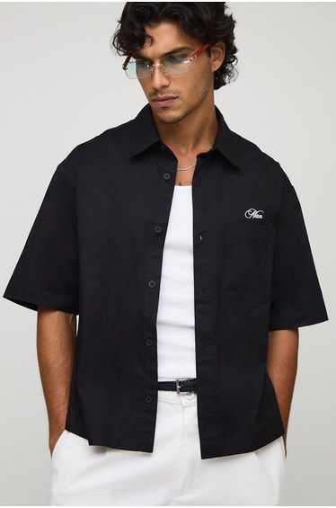 Oversized Half Sleeve Coffee Club Shirt