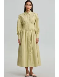 Collared Button Front Dress
