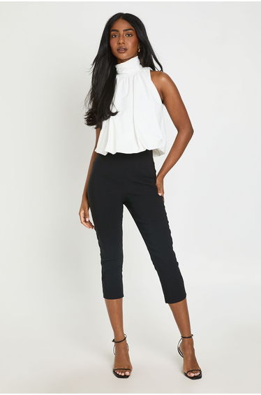 3/4 Bengaline Capri Legging - black