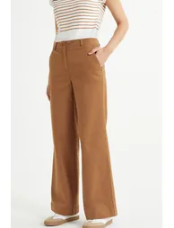 Cotton Wide Leg Chinos, Length 30.5"