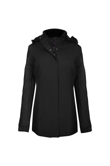 Kariban Womens/Ladies Parka Jacket - Black