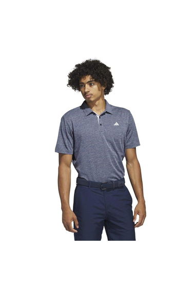 Adidas Mens Heather Golf Polo Shirt - Light Navy