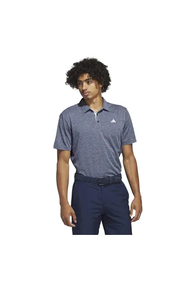 Adidas Mens Heather Golf Polo Shirt - Light Navy