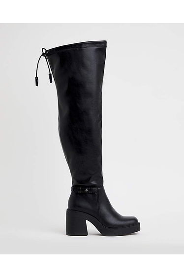 Over Knee Platform Heeled Boot Wide SCP