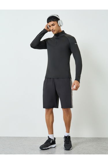 Men Black Long Sleeve Training Top