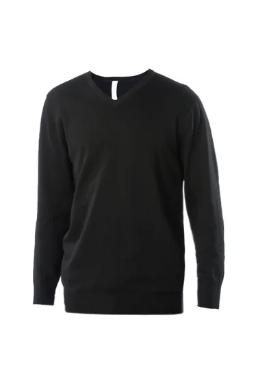 Kariban Mens V-Neck Long Sleeve Jumper / Knitwear - Black