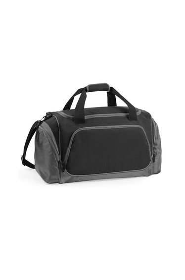 Quadra Pro Team Holdall / Duffle Bag (55 Litres) (Pack of 2) - Black/Grey