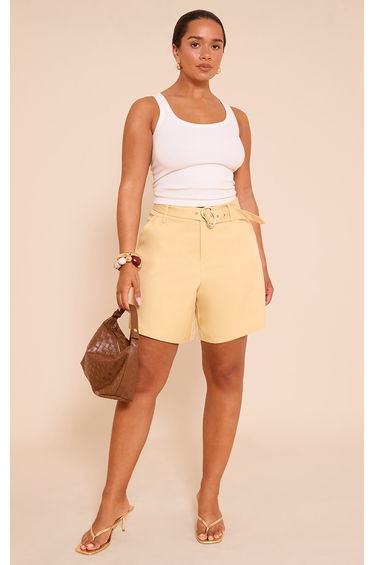 Shape Butter Yellow Gold Wave Trim Tailored Jorts